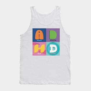 Amazingly Distracted Human Dreamer - ADHD Acronym Tank Top